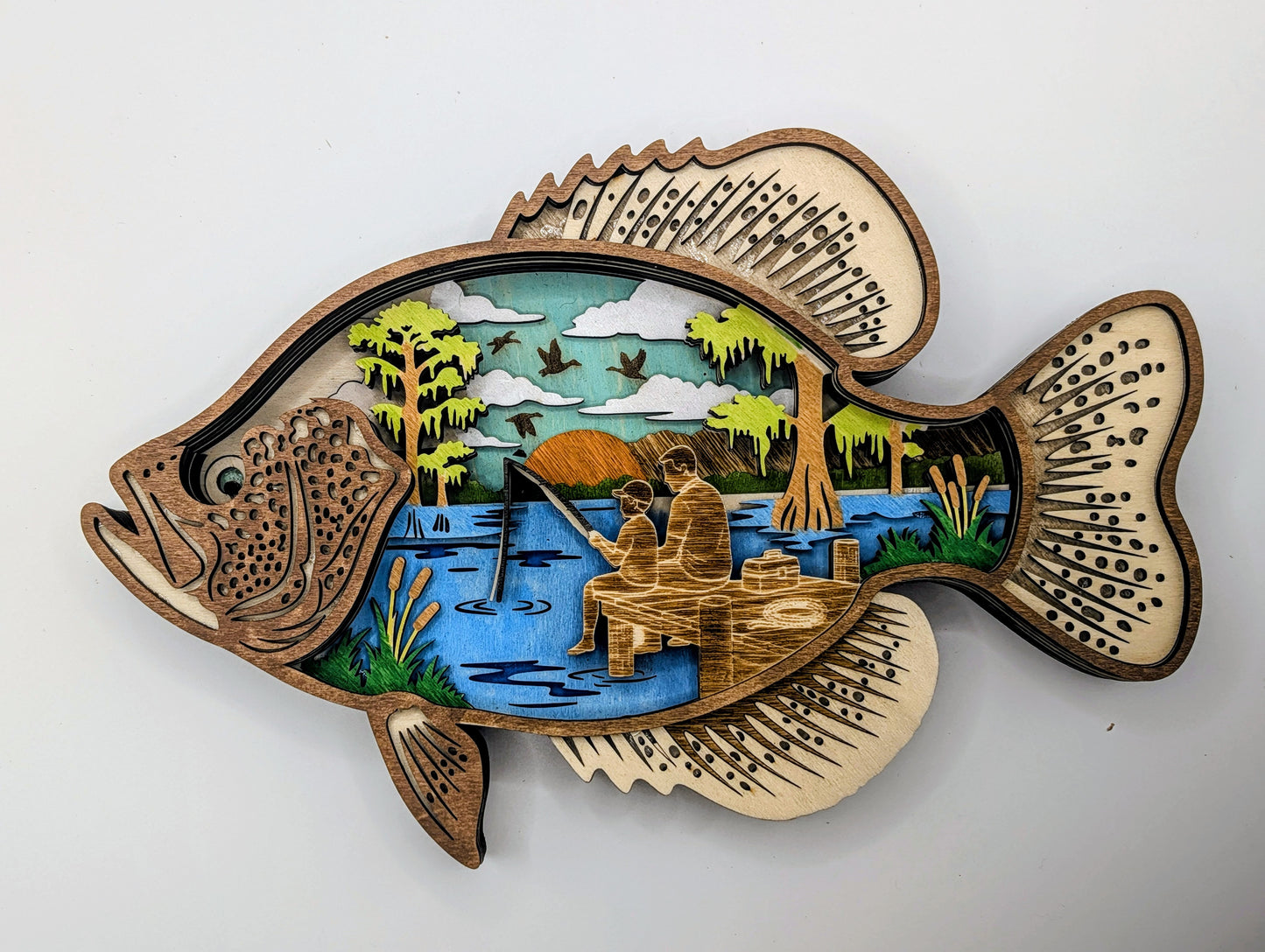 8 layer wood crappie art