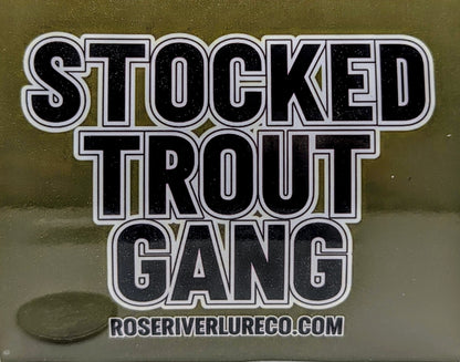 Stocked trout gang sticker 1
