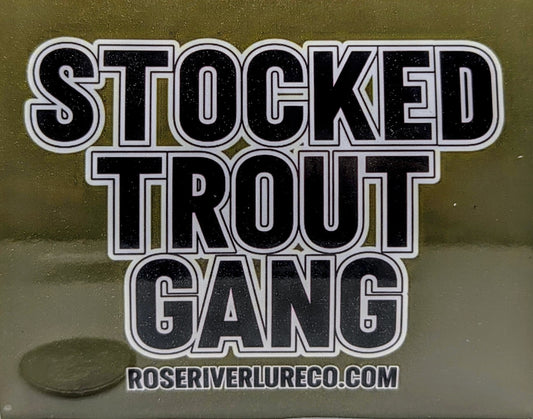 Stocked trout gang sticker 1