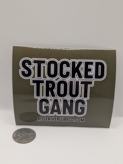Stocked trout gang sticker 1