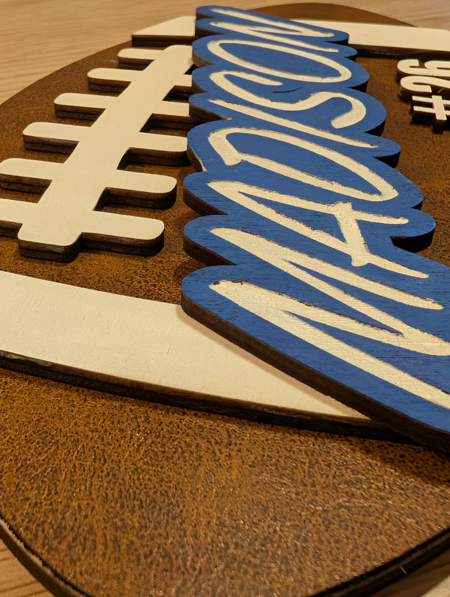 Custom wood sports sign 11"