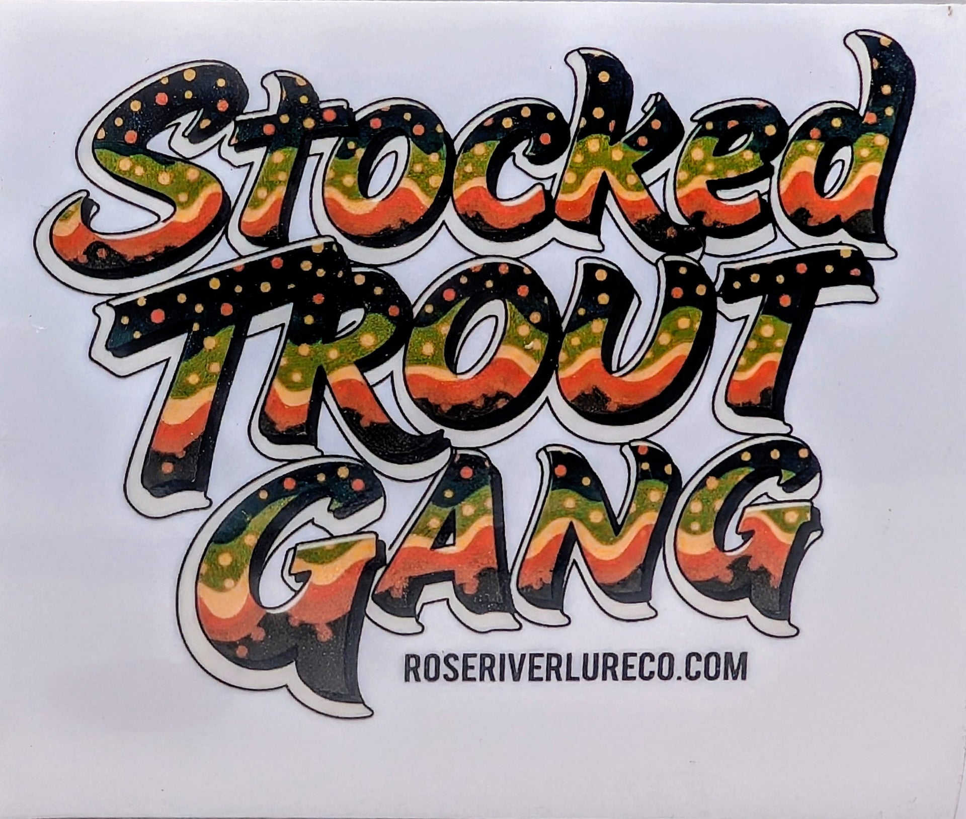 Stocked trout gang sticker 3
