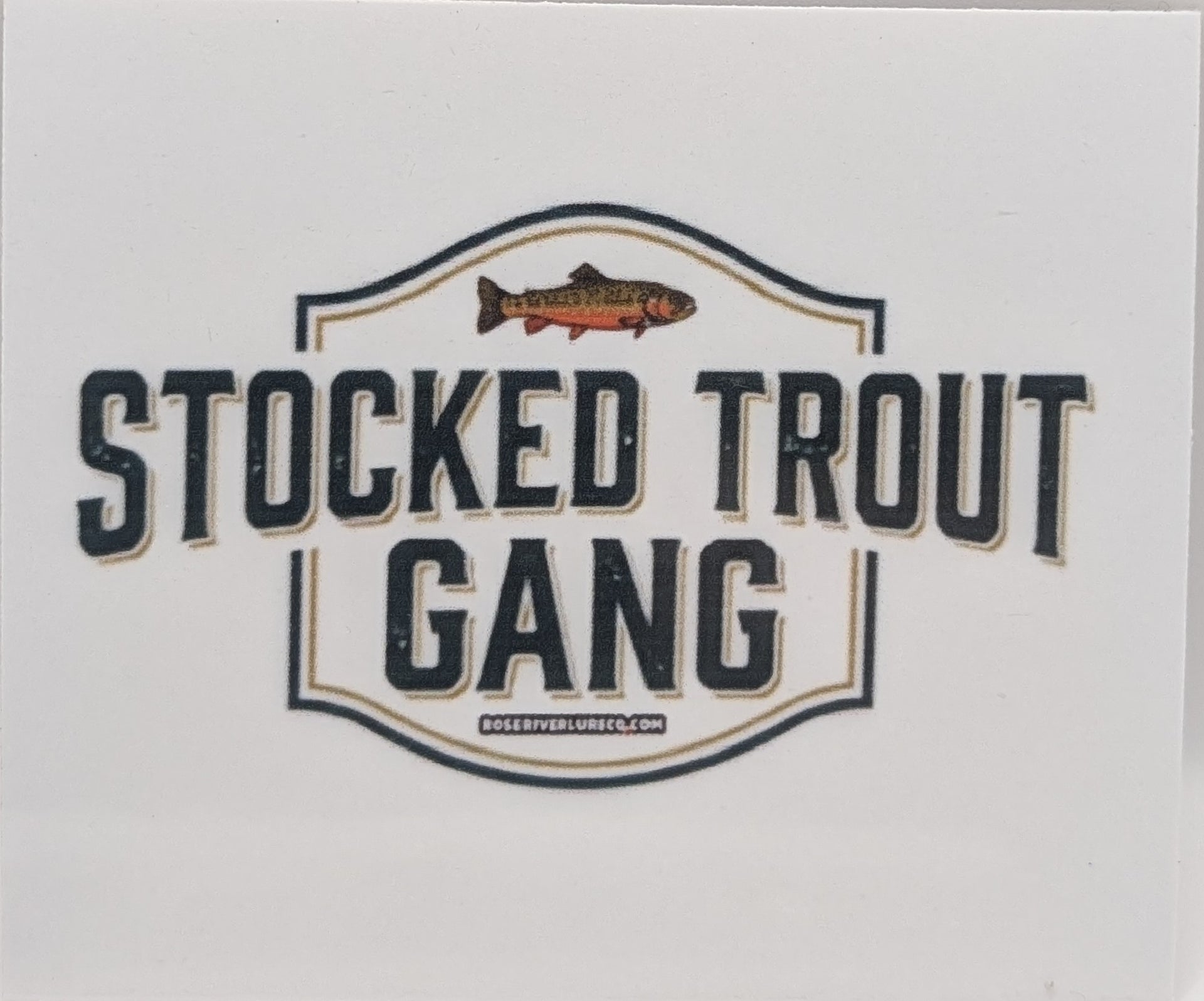 Stocked trout gang sticker 2