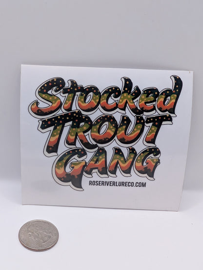 Stocked trout gang sticker 3