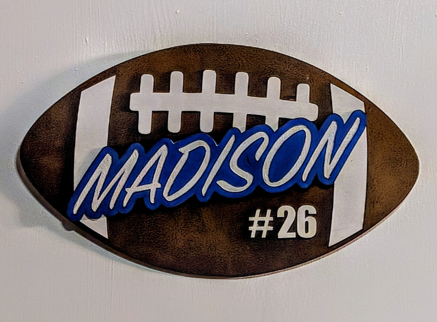 Custom wood sports sign 11"
